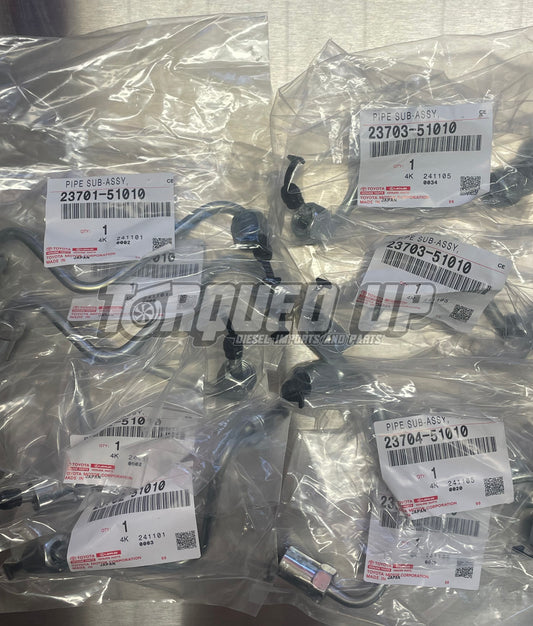GENUINE Toyota LandCruiser 70 76 78 79 200 Series VDJ Fuel Injector Line Kit x8