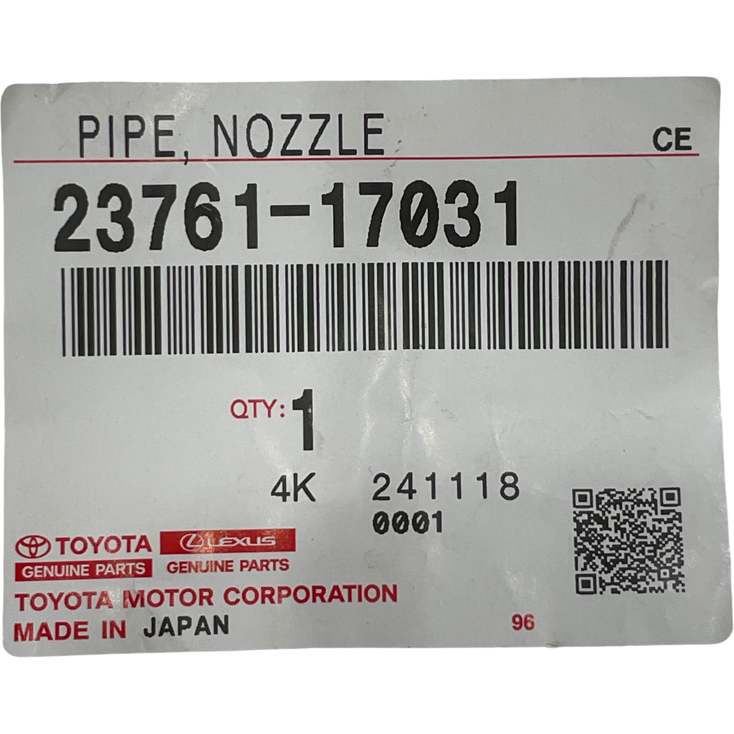 Genuine LandCruiser 1HD FTE Injector Fuel Rail Return Leak Off Pipe